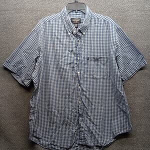 Ralph Lauren Button Down Cotton Plaid Short Sleeve Shirt